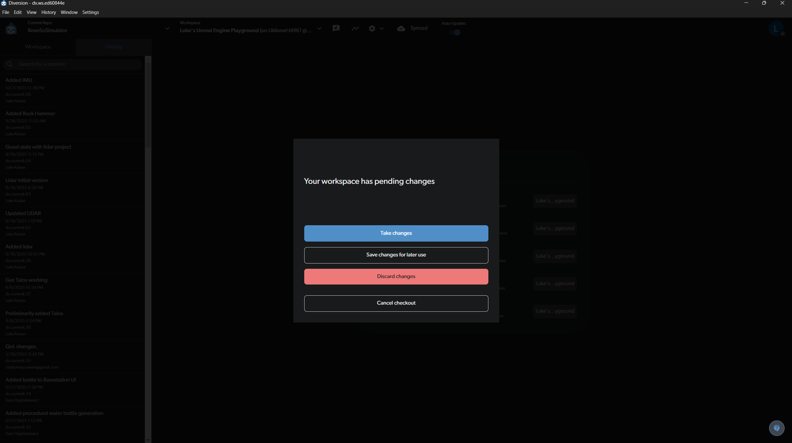 Handling Pending Changes